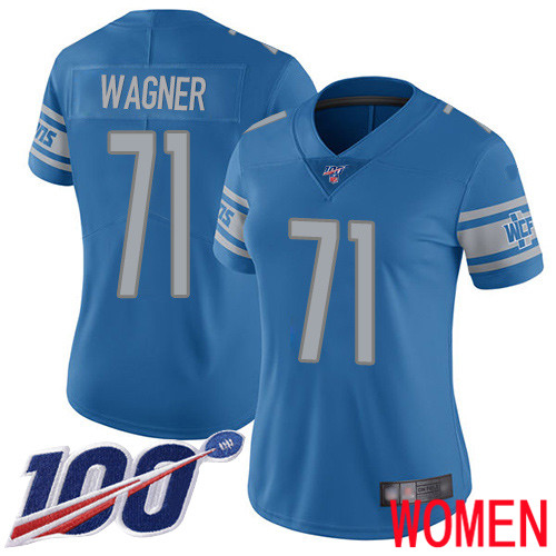 Detroit Lions Limited Blue Women Ricky Wagner Home Jersey NFL Football #71 100th Season Vapor Untouchable